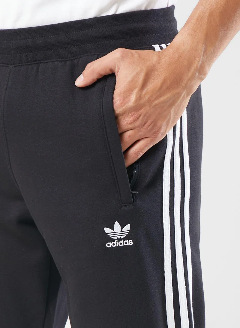 adidas بنطلون رجالي أسود بثلاثة خطوط أوريجينالز