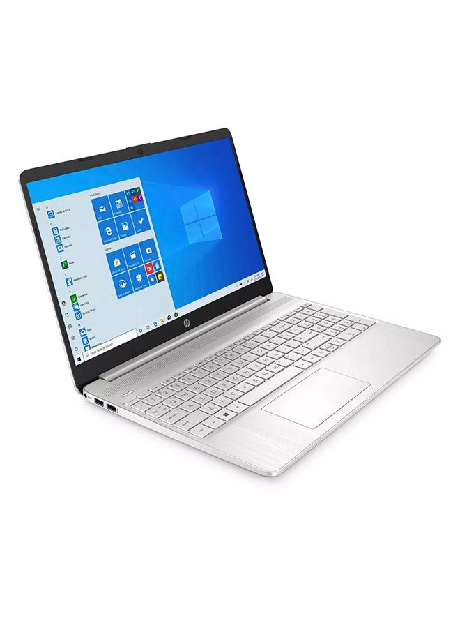 HP لابتوب DY1025NR‏-15 بشاشة مقاس 15.6 بوصة، ومعالج كور i3-1005G1/ذاكرة رام سعة 12 جيجابايت/محرك أقراص SSD سعة 512 جيجابايت/بطاقة رسومات إنتل 620 بدقة فائقة الوضوح، مع لوحة مفاتيح باللغتين العربية - الإنجليزية اللغة الإنجليزية فضي - Image 3