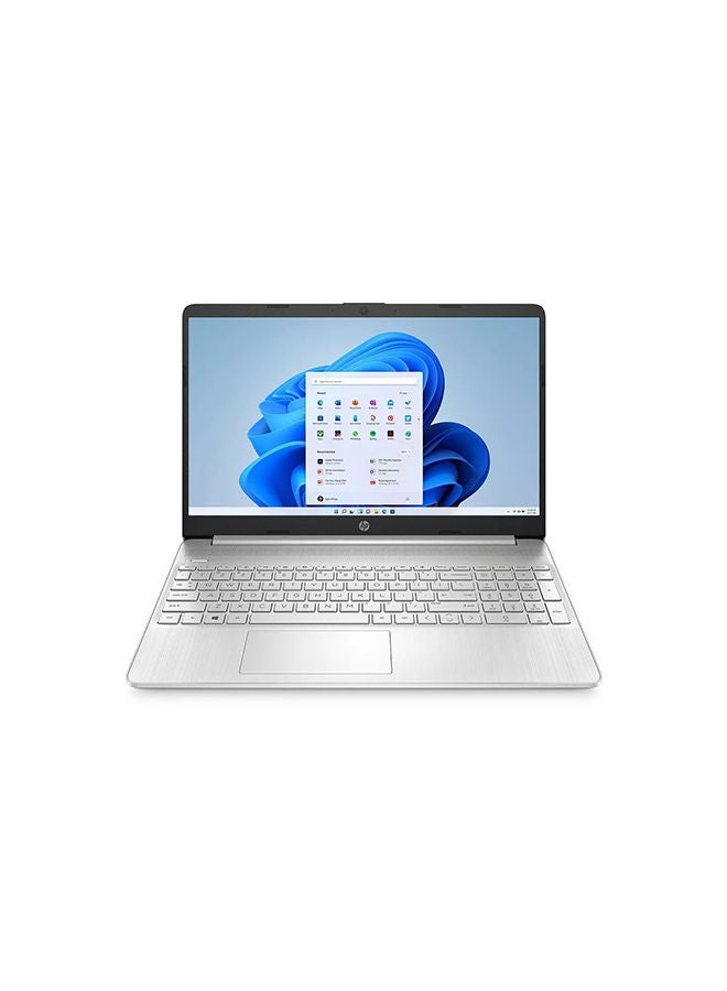 HP لابتوب DY1025NR‏-15 بشاشة مقاس 15.6 بوصة، ومعالج كور i3-1005G1/ذاكرة رام سعة 12 جيجابايت/محرك أقراص SSD سعة 512 جيجابايت/بطاقة رسومات إنتل 620 بدقة فائقة الوضوح، مع لوحة مفاتيح باللغتين العربية - الإنجليزية اللغة الإنجليزية فضي - Image 1