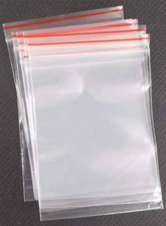 COPY LINE Reusable Zip Lock Storage Bags | Pack Of 30 | Clear Plastic Pouches with Red Seal for Fridge and Freezer Storage (4 inch x 6 inch) - Image 1