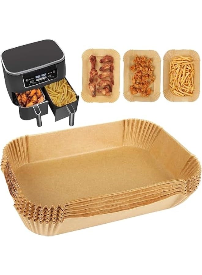 PROMASS Pack of Disposable Rectangular Air Fryer Paper Liners - Food Grade, Non-Stick & Oil-Proof (220x140x45mm) - Image 2