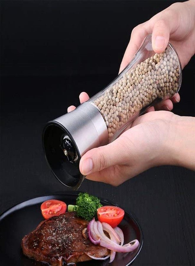 Goodmarts Salt Pepper Stainless Steel Grinder/Crusher/Shaker with Adjustable Coarseness Pepper Mill Shaker and Salt Grinders (1 pcs) - Image 4