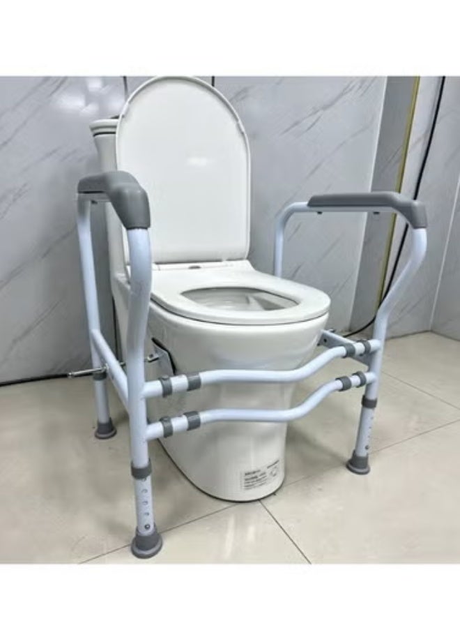 Adjustable Toilet Safety Frame Grab Bar, Non-Slip Bathroom Commode Support Rail for Elderly, Pregnant Women & Disabled - Image 5