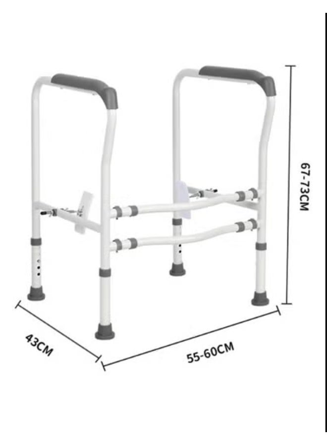 Adjustable Toilet Safety Frame Grab Bar, Non-Slip Bathroom Commode Support Rail for Elderly, Pregnant Women & Disabled - Image 4