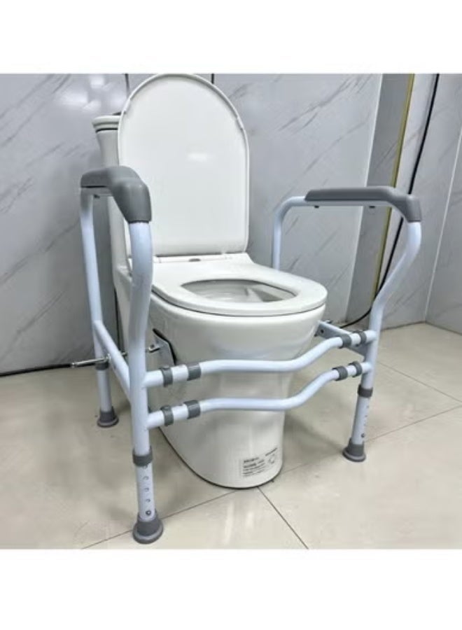 Adjustable Toilet Safety Frame Grab Bar, Non-Slip Bathroom Commode Support Rail for Elderly, Pregnant Women & Disabled - Image 3