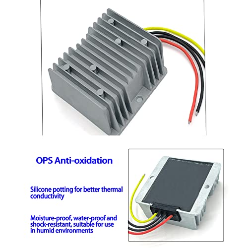 QL-LINRUN Golf Cart Voltage Reducer Regulator 48V to 12V 20A Converter, Waterproof 240W DC to DC Step Down Converter for EZGO Club Car Yamaha Golf Carts, Heavy Duty, Low Noise - Image 4