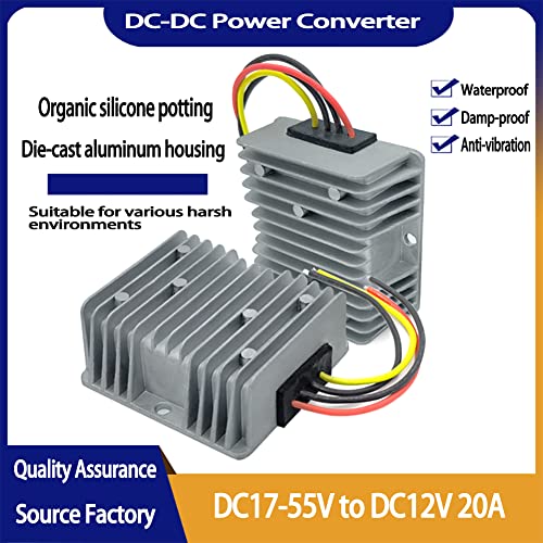 QL-LINRUN Golf Cart Voltage Reducer Regulator 48V to 12V 20A Converter, Waterproof 240W DC to DC Step Down Converter for EZGO Club Car Yamaha Golf Carts, Heavy Duty, Low Noise - Image 2