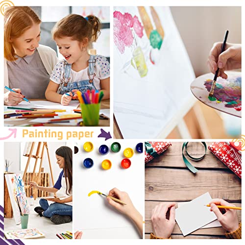 Prudiut 120 Sheets Watercolor Paper Bulk, 140 lb/300 GSM Cotton Cold Press White Paper, 5 x 7 Inch, Perfect for Kids, Students, Artists - Image 5