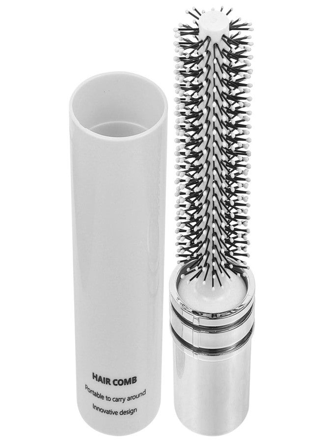Veemoon Portable Round Curling Brush, Travel Blow Drying Hair Brush Small Bang Hairbrush - Retractable Design Bristles Ideal - Curling & Straightening Blow Drying, Styling Curly, Short Long Hair - Image 1