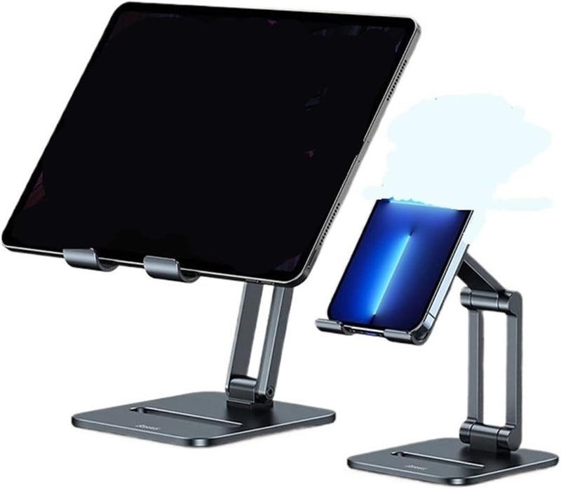 Compatible with Baseus Mobile Phone Holder Aluminum Foldable Tablet Holder Suitable for, Compatible with iPhone 17 Air 16 Pro Max Samsung Mobile Phone Holder(Tablet Stand) - Image 2