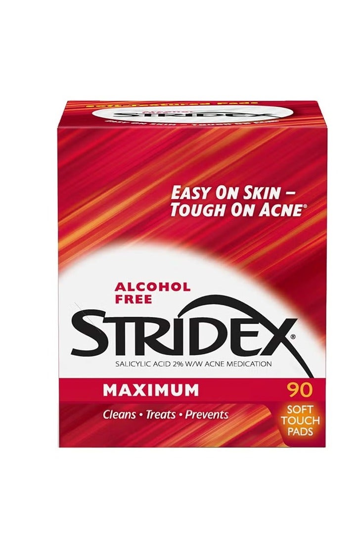 Stridex Maximum Single Step Acne Control 90 soft touch pads - Image 1
