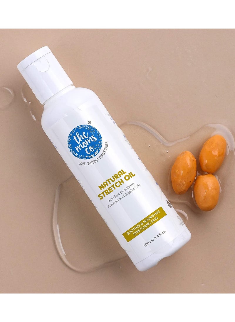The Moms Co. - The Moms Co Natural Stretch Oil to Reduce stretch marks for women Australia-Certified Toxin-Free Stretch Mark Oil- 100 ml - Image 1