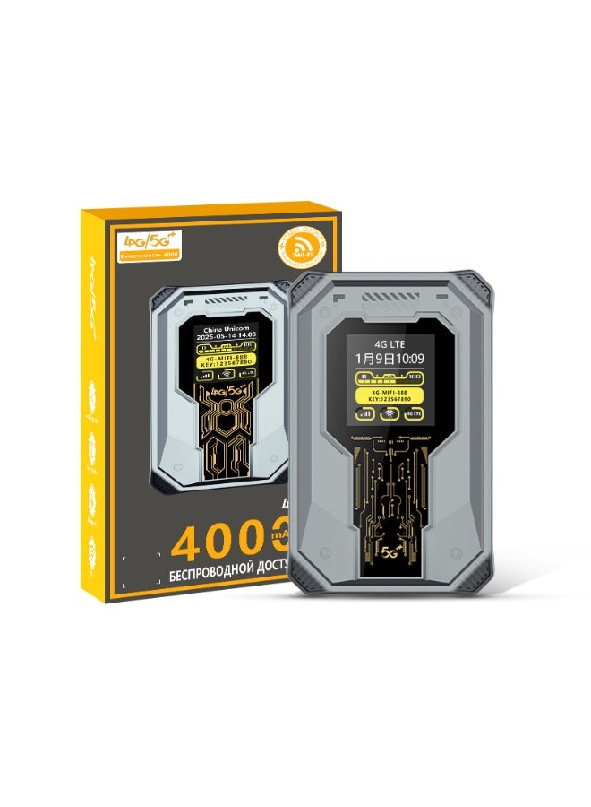 general Support time display 4g router portable plug-in SIM card large-capacity sharing 4g WiFi router (Eurasian version) - Image 1