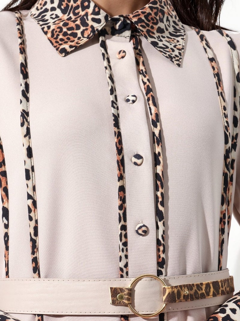 Jennyfer Leopard Print Maxi Shirt Dress - Image 5