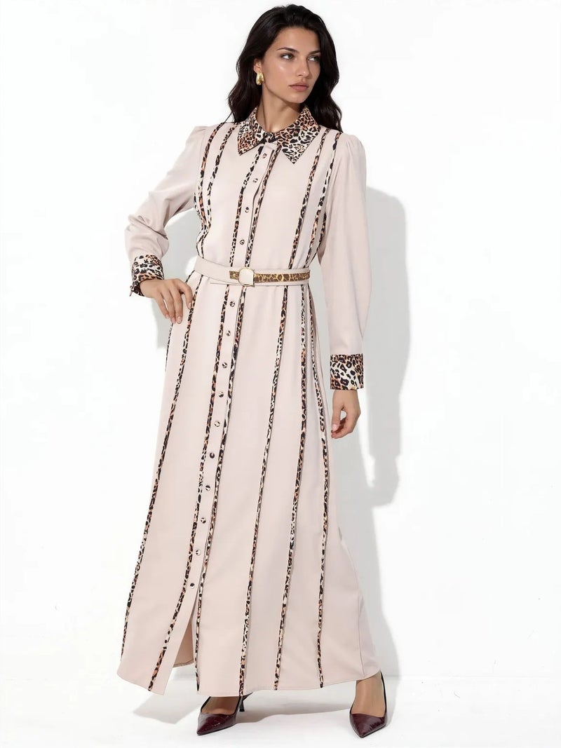 Jennyfer Leopard Print Maxi Shirt Dress - Image 2