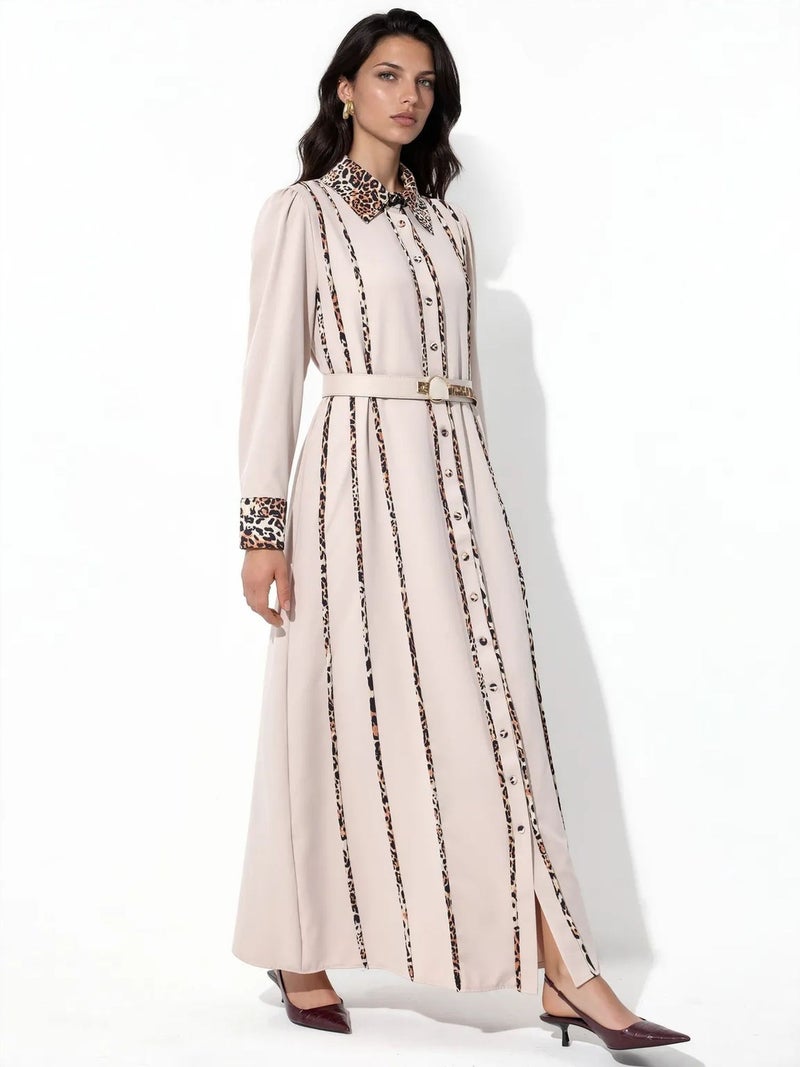 Jennyfer Leopard Print Maxi Shirt Dress - Image 3