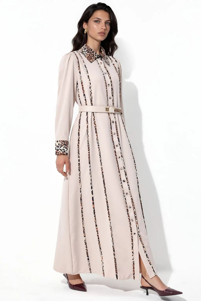 Jennyfer Leopard Print Maxi Shirt Dress - Image 3