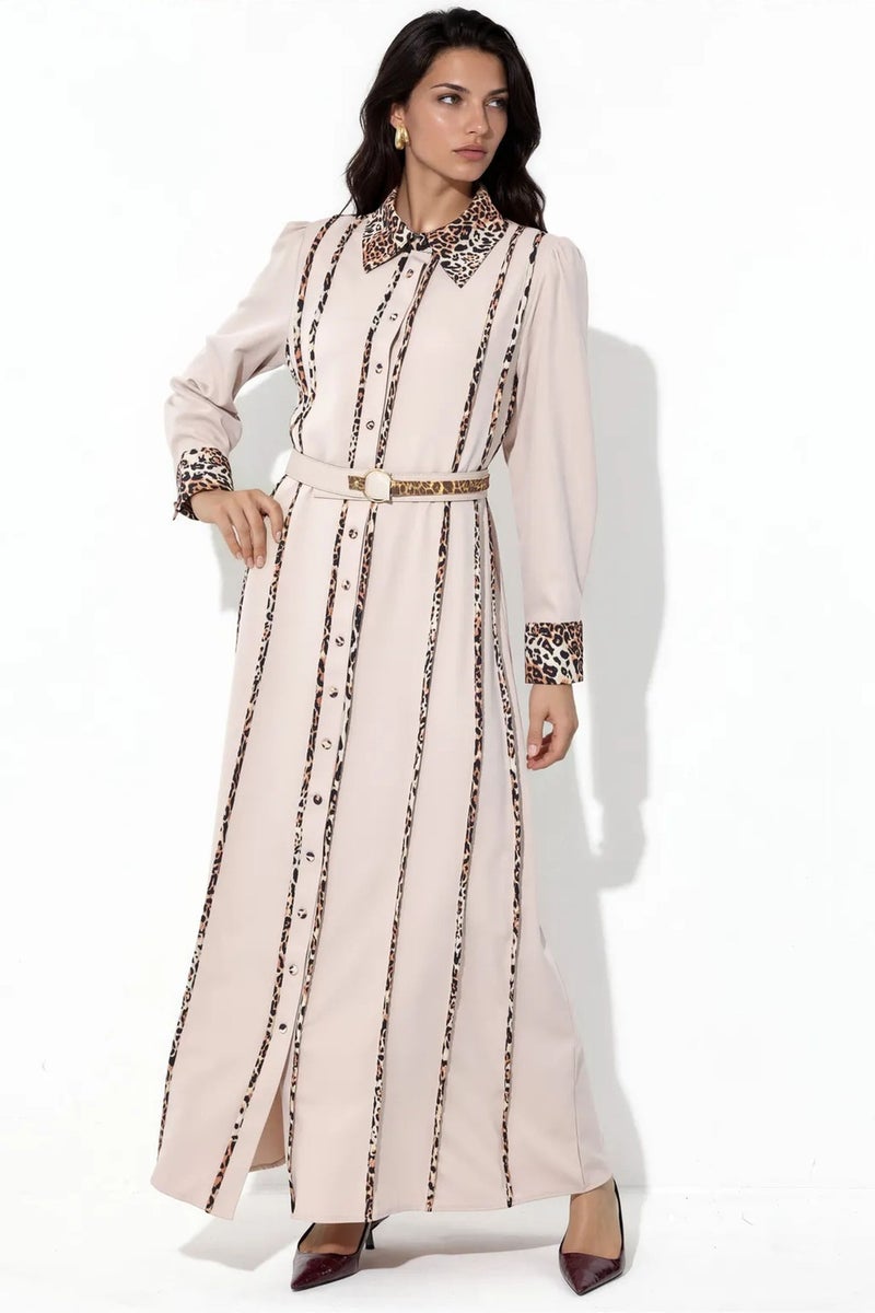 Jennyfer Leopard Print Maxi Shirt Dress - Image 2