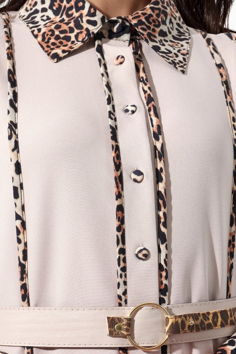 Jennyfer Leopard Print Maxi Shirt Dress - Image 5