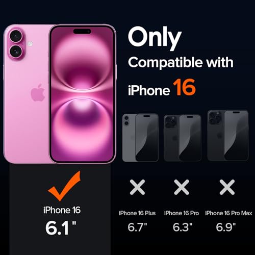 ivoler 3-in-1 Clear Case Designed for iPhone 16 6.1" 2024 with 2 Pack Tempered Glass Screen Protector Military Shockproof Protective Hard Back Slim Phone Cover- Clear - Image 2