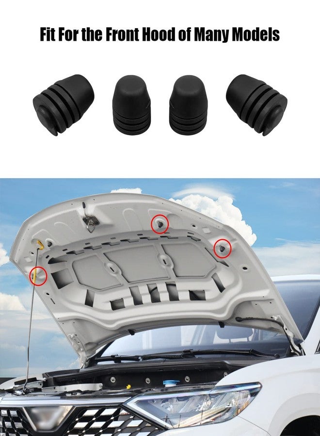 QLZOZB 4PCS Hood Rubber Cushion Bumper, Bonnet Cushion Spin Hood Bumper Stops Fit for Cushion Stoppers Black Rubber - Image 2