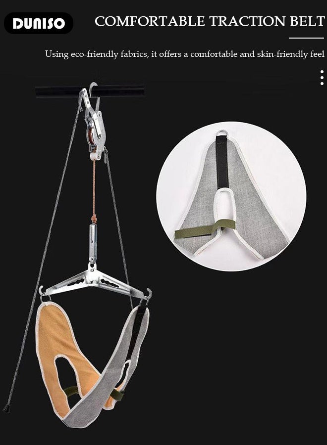 دونيسو جهاز معالجة عنق الرحم -حزام شد عنق البالغين وتثبيته جهاز جر عنق الرحم، ممددة الرقبة Hammock Household Vertebra Tractor، دعم عنق الرحم تثبيت جهاز جر آلة جر عنق الرحم تثبيت الظهر Stretcher - Image 4