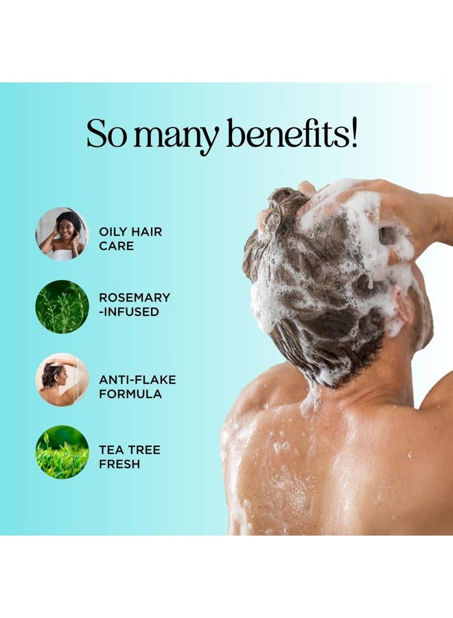 Maple Holistics Rosemary Tea Tree Mint Shampoo - Clarifying Shampoo for Build Up and Flakes with Peppermint Oil and Tea Tree Essential Oil for Dry Scalp Treatment - Deep Cleansing Peppermint Tea Tree (16oz) - Image 3