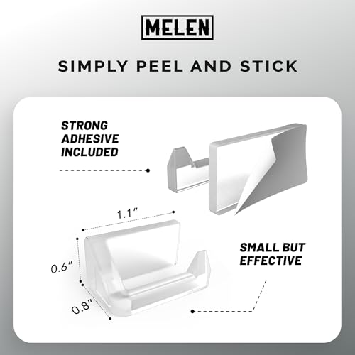 MELEN Adhesive Sunglass Organizer Wall (16-Pack) - Strong and Compact Glasses Holder, Sunglass Holder for Car and Wall - Black - Image 5