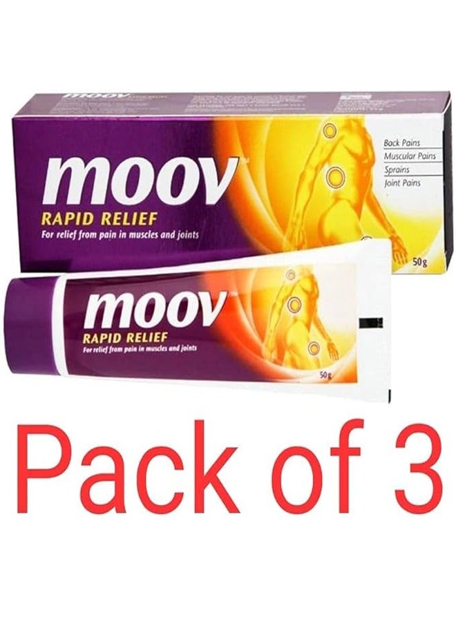 Moov Pack Of 3 Rapid Relief Cream 3 x 50g - Image 2