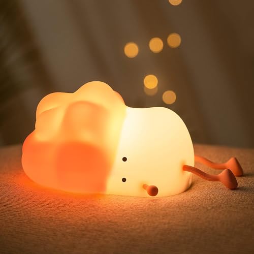 SKYTONE Cute Panda Night Light for Kids,Nursery Silicone Night Light,7-Color Changing LED Lamp,Room Decor, Gifts for Toddler Children Teenage Girls Valentine's Day (Polar Bear) - Image 1
