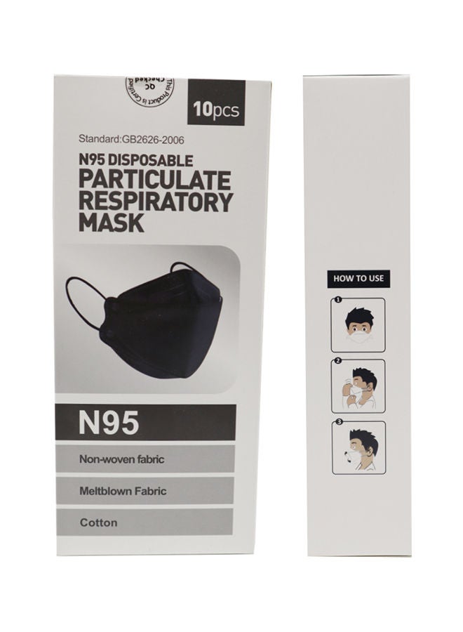 NIBEMINENT Pack Of 10 Pieces N95 Disposable Particulate Respiratory Face Mask - Image 2