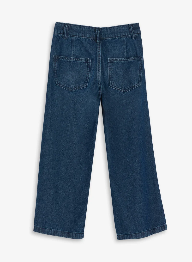 ريبلز مع نمشي Girls Wide Leg Jeans