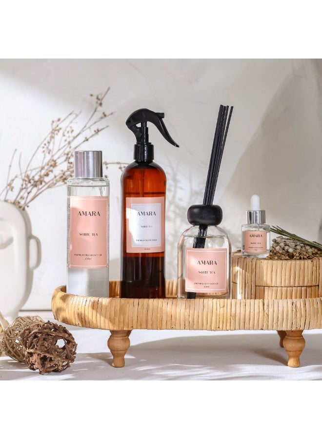 Amara زيت عطر أمارا شاي أبيض | زيت معطر يدوم طويلاً للمنزل | عطر نظيف ومنعش للعلاج بالروائح برائحة شاي أبيض مريحة ومنعشة 250 مل - Image 4
