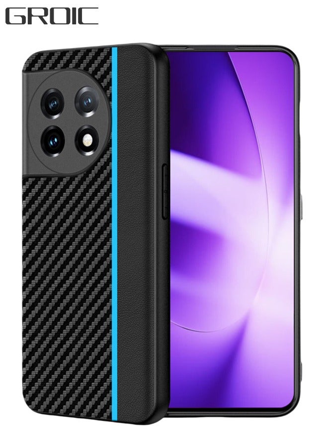 GROIC Case for Oneplus 11 6.7 Case, Super Thin Carbon Fiber Texture Design Soft Silicone Frame Shockproof Anti-Fingerprint Slim  Light Phone Cover for Oneplus 11 5G 2023 - Image 1