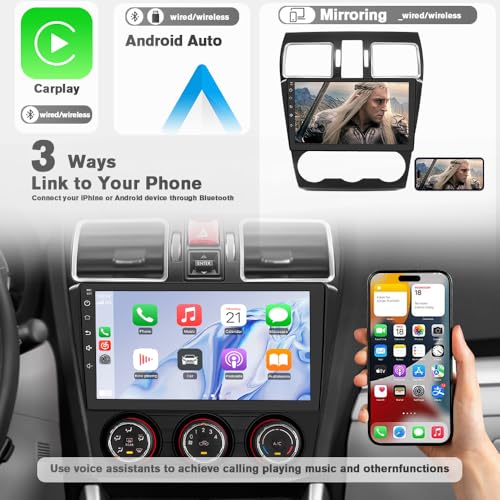 AWESAFE Android 13 Car Radio Stereo for Subaru Forester WRX Impreza 2015-2018 Suitable for Harman Kardon Systems 4G RAM 64G ROM 9" Head Unit with Carplay/Android Auto Bluetooth GPS FM - Image 4