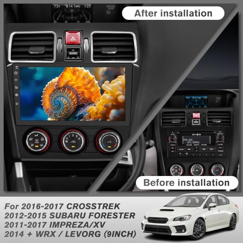 AWESAFE Android 13 Car Radio Stereo for Subaru Forester WRX Impreza 2015-2018 Suitable for Harman Kardon Systems 4G RAM 64G ROM 9" Head Unit with Carplay/Android Auto Bluetooth GPS FM - Image 2