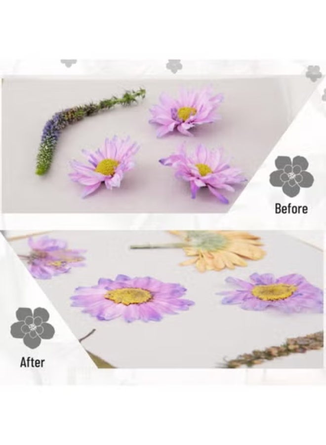 Large Flower Press Kit For Adults, Leaf Press Kit For Drying, Preserving & Making Pressed Flowers And Plants, Great Gift For Art And Diy Craft Lovers Enthusiasts (Wooden- 11"X11") - Image 2