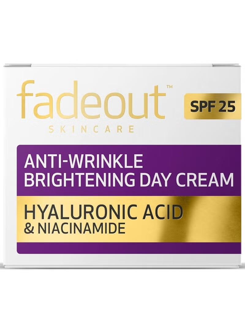 fadeout Anti Wrinkle Brightening Day Cream With Spf25 With Hyaluronic Acid & Niacinamide 50ml - Image 1