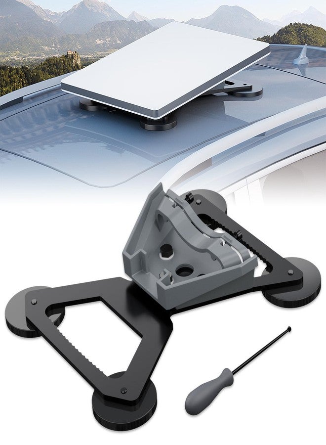 STARGEAR Starlink Mini Mount, Magnetic with 200lbs Heavy Duty Magnet Bases, Starlink Mini Accessories Lockable Starlink Mount for RV, Car, Boat, Truck Aluminum Alloy - Image 1