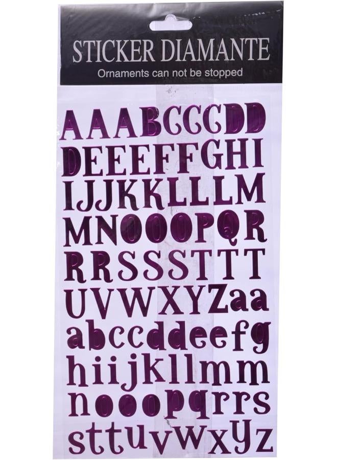 English Letters Decoration for Kids Room 90 Pieces  Purple 4 Pieces - Image 1