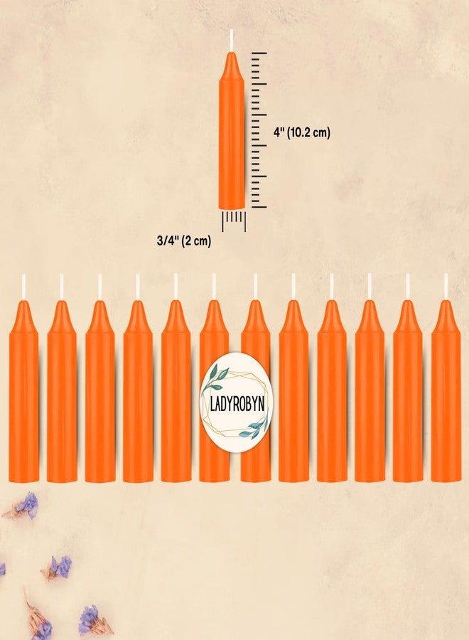 ladyrobyn Box of 12 Orange Candles | 4 inches Tall & 3/4 inch Diameter | Witchcraft Supplies for Your Personal Wiccan Altar, Spells, Charms & Intentions | Witchy Room Decor | Taper Candlesticks - Image 3