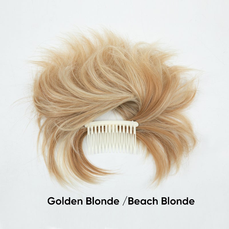 Generic Cross-border European and American wig womens adjustable comb ball head wig bun hair ring chicken nest head messy wig piece 27H613