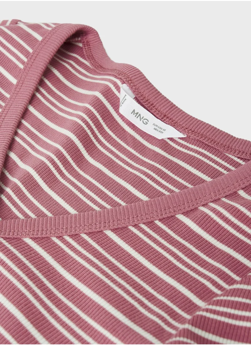 MANGO Youth Teen Stripe Print T-Shirt