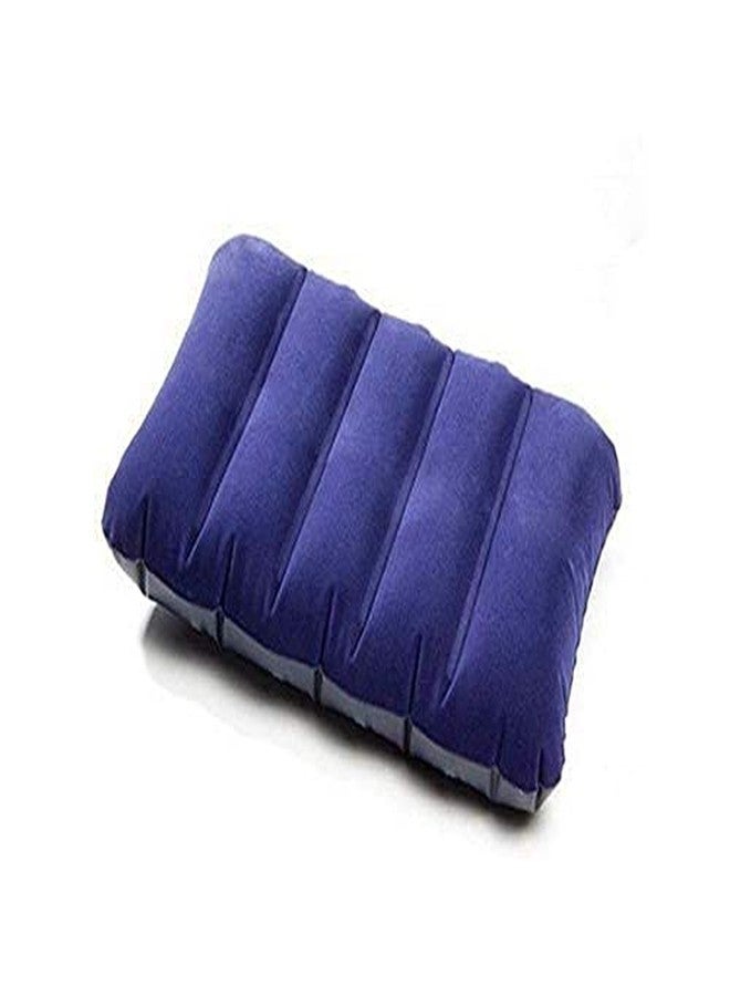 SGMSC Velvet Soft Air Inflatable Navy Blue Travel Pillow for Family Pack of 1 - Image 1