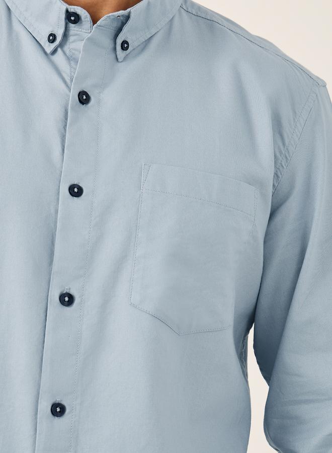 Styli Button Down Collar Regular Fit Oxford Shirt - Image 4