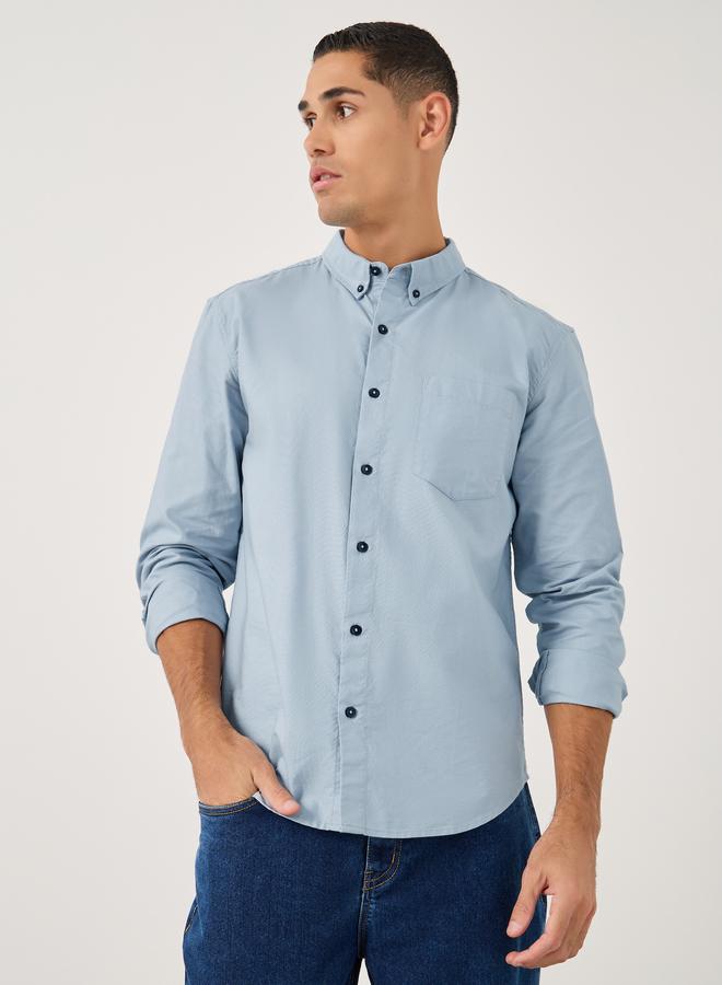 Styli Button Down Collar Regular Fit Oxford Shirt - Image 1