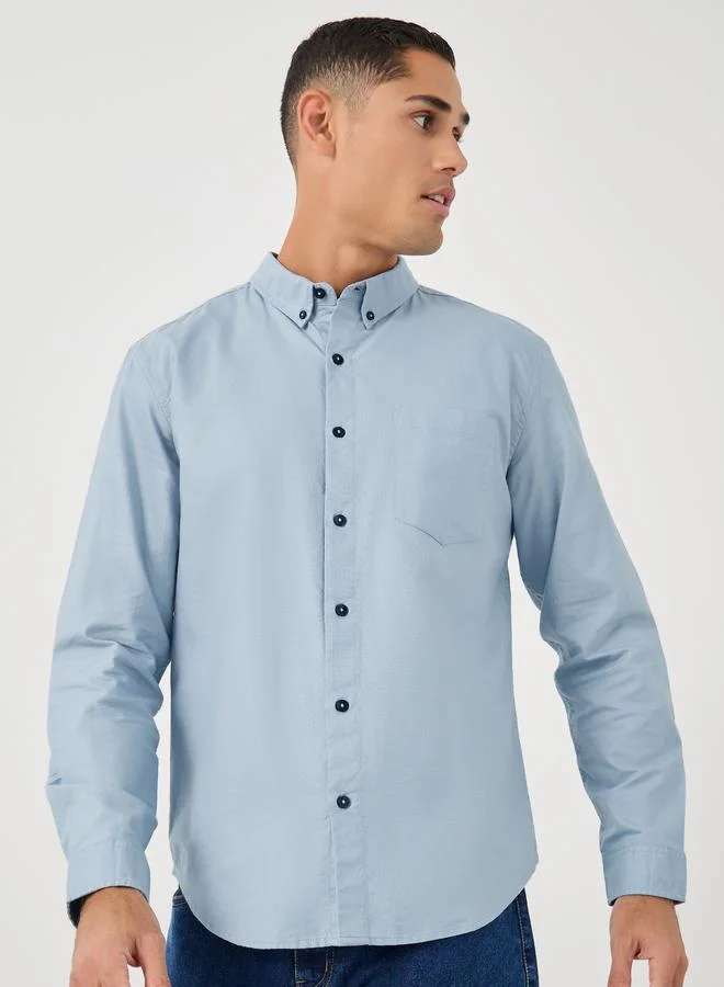 Styli Styli Button Down Collar Regular Fit Oxford Shirt
