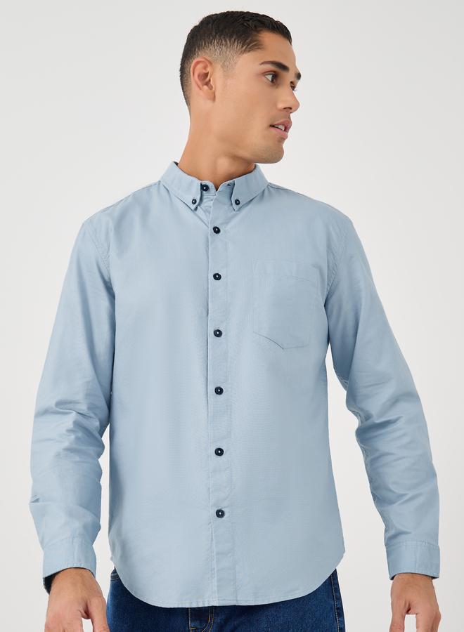 Styli Button Down Collar Regular Fit Oxford Shirt - Image 3