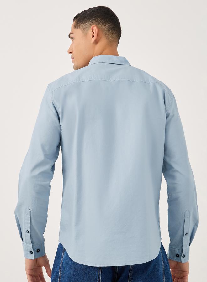 Styli Button Down Collar Regular Fit Oxford Shirt - Image 5