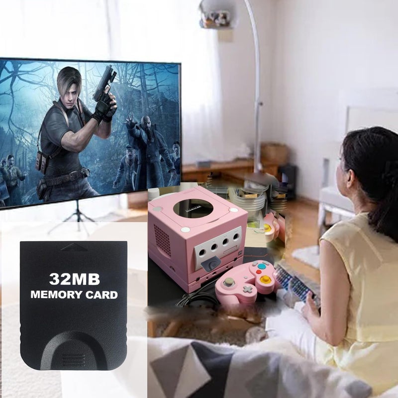 هياماس 32MB(507 Blocks) Gamecube Memory Card, High Speed Game Memory Card Compatible for Nintendo Gamecube and Wii Console Accessory Kits - Black-32MB/2Pack - Image 5